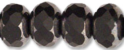 Gem-Cut Rondelle 9 x 6mm : Matte - Hematite