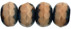 Gem-Cut Rondelle 9 x 6mm : Beige - Picasso