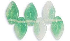 Leaves 10 x 5mm : Spearmint/White