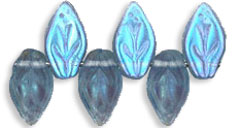 Leaves 10 x 5mm : Montana Blue AB