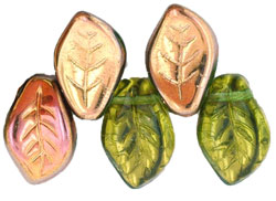 Leaves 14 x 9mm: Bronze - Olivine