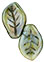 Leaves 14 x 9mm : Luster - Opaque Green
