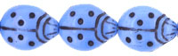 Ladybugs 14 x 11mm : Opaque Blue