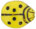 Ladybugs 14 x 11mm : Opaque Yellow