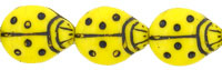 Ladybugs 14 x 11mm : Opaque Yellow