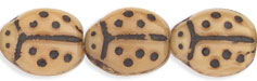 Ladybugs 9 x 7mm : Silk Beige