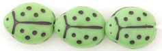 Ladybugs 9 x 7mm : Opaque Green
