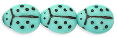 Ladybugs 9 x 7mm : Turquoise