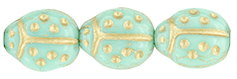 Ladybugs 9 x 7mm : Turquoise