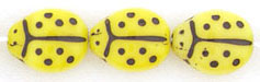 Ladybugs 9 x 7mm : Opaque Yellow