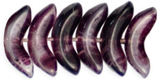 Small Angel Wings 10mm: Dk Amethyst/White