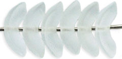 Small Angel Wings 10mm : Matte - Crystal