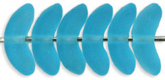 Small Angel Wings 10mm : Matte - Aquamarine