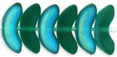 Small Angel Wings 10mm : Matte - Green Emerald AB