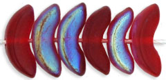 Small Angel Wings 10mm : Matte - Siam Ruby AB