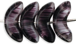 Angel Wings 15mm : Dk Amethyst/White