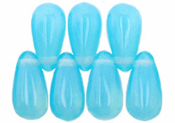 Tear Drops 10 x 5mm: Milky Aquamarine