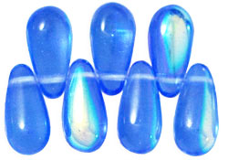 Tear Drops 10 x 5mm : Med Sapphire AB