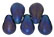 Tear Drops 6 x 4mm : Matte - Iris - Blue