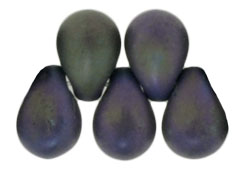 Tear Drops 6 x 4mm : Matte - Iris - Purple