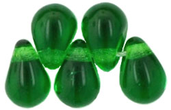 Tear Drops 6 x 4mm : Green Emerald