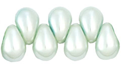 Tear Drops 6 x 4mm : Pearl - Baby Blue