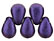 Tear Drops 6 x 4mm : Metallic Suede - Purple