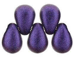 Tear Drops 6 x 4mm : Metallic Suede - Purple