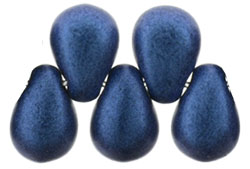 Tear Drops 6 x 4mm : Metallic Suede - Blue