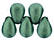 Tear Drops 6 x 4mm : Metallic Suede - Lt Green