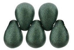 Tear Drops 6 x 4mm : Metallic Suede - Dk Forest