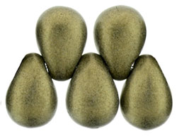 Tear Drops 6 x 4mm : Metallic Suede - Gold