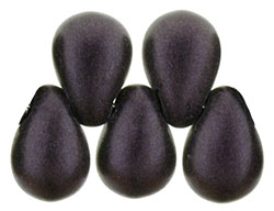 Tear Drops 6 x 4mm : Metallic Suede - Dk Plum