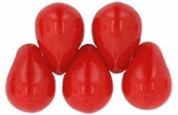 Tear Drops 6 x 4mm : Opaque Red