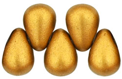 Tear Drops 6 x 4mm : Matte - Metallic Goldenrod