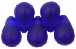 Tear Drops 6 x 4mm : Matte - Cobalt