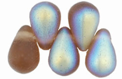 Tear Drops 6 x 4mm : Matte - Smoky Topaz AB