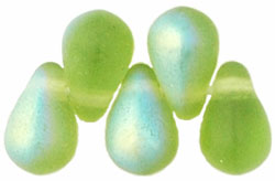 Tear Drops 6 x 4mm : Matte - Olivine AB