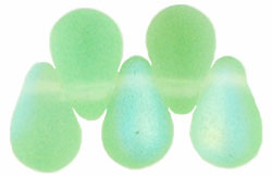 Tear Drops 6 x 4mm : Matte - Peridot AB