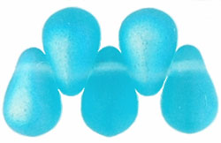 Tear Drops 6 x 4mm : Matte - Aquamarine AB
