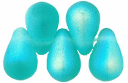 Tear Drops 6 x 4mm : Matte - Teal AB