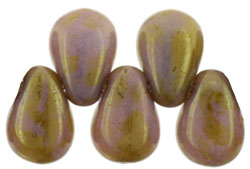 Tear Drops 6 x 4mm : Luster - Opaque Rose/Gold Topaz