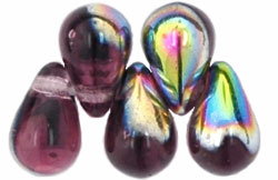 Tear Drops 6 x 4mm : Med Amethyst - Vitral