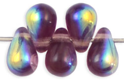 Tear Drops 6 x 4mm : Med Amethyst AB