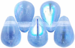 Tear Drops 6 x 4mm : Med Sapphire AB