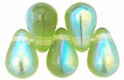 Tear Drops 6 x 4mm : Olivine AB