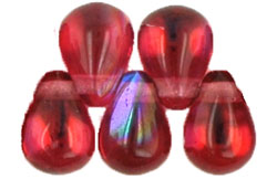 Tear Drops 6 x 4mm : Fuchsia AB