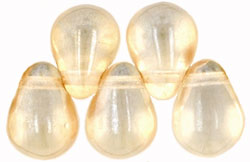 Lg. Tear Drops 8 x 6mm : Luster - Transparent Champagne