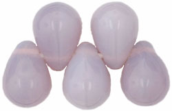 Lg. Tear Drops 8 x 6mm : Milky Lt Amethyst