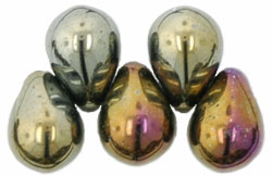 Lg. Tear Drops 8 x 6mm : Iris - Brown
